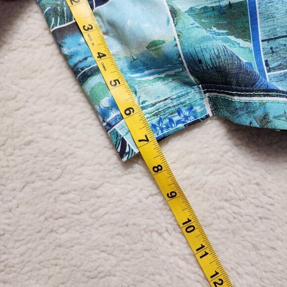 Tommy Bahama Swim Trunks Board Shorts Youth XL (28x7) Mid Rise Hawaiian Blue - Picture 5 of 6